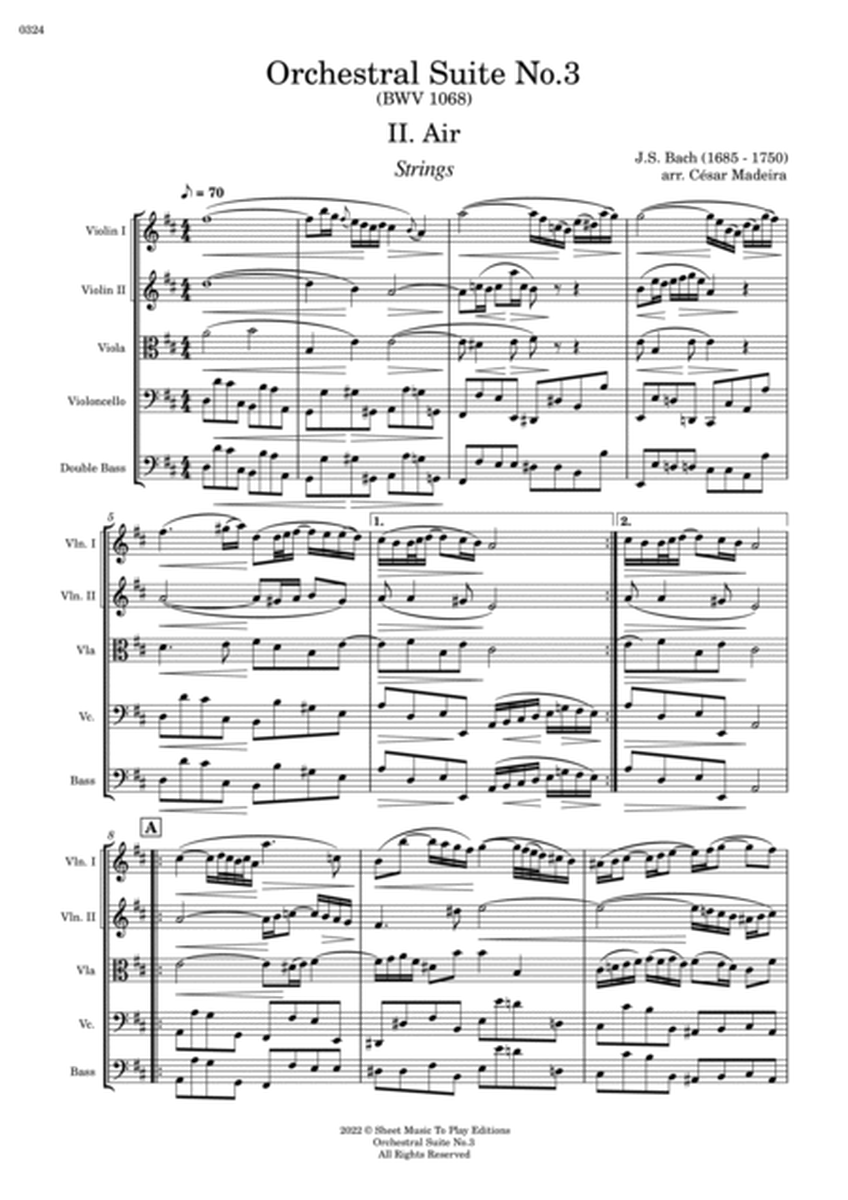 Air on G String - String Orchestra (Full Score) - Score Only image number null