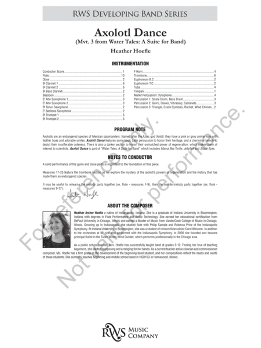 Axolotl Dance Axolotl Dance Concert Band scores gallery preview page 3