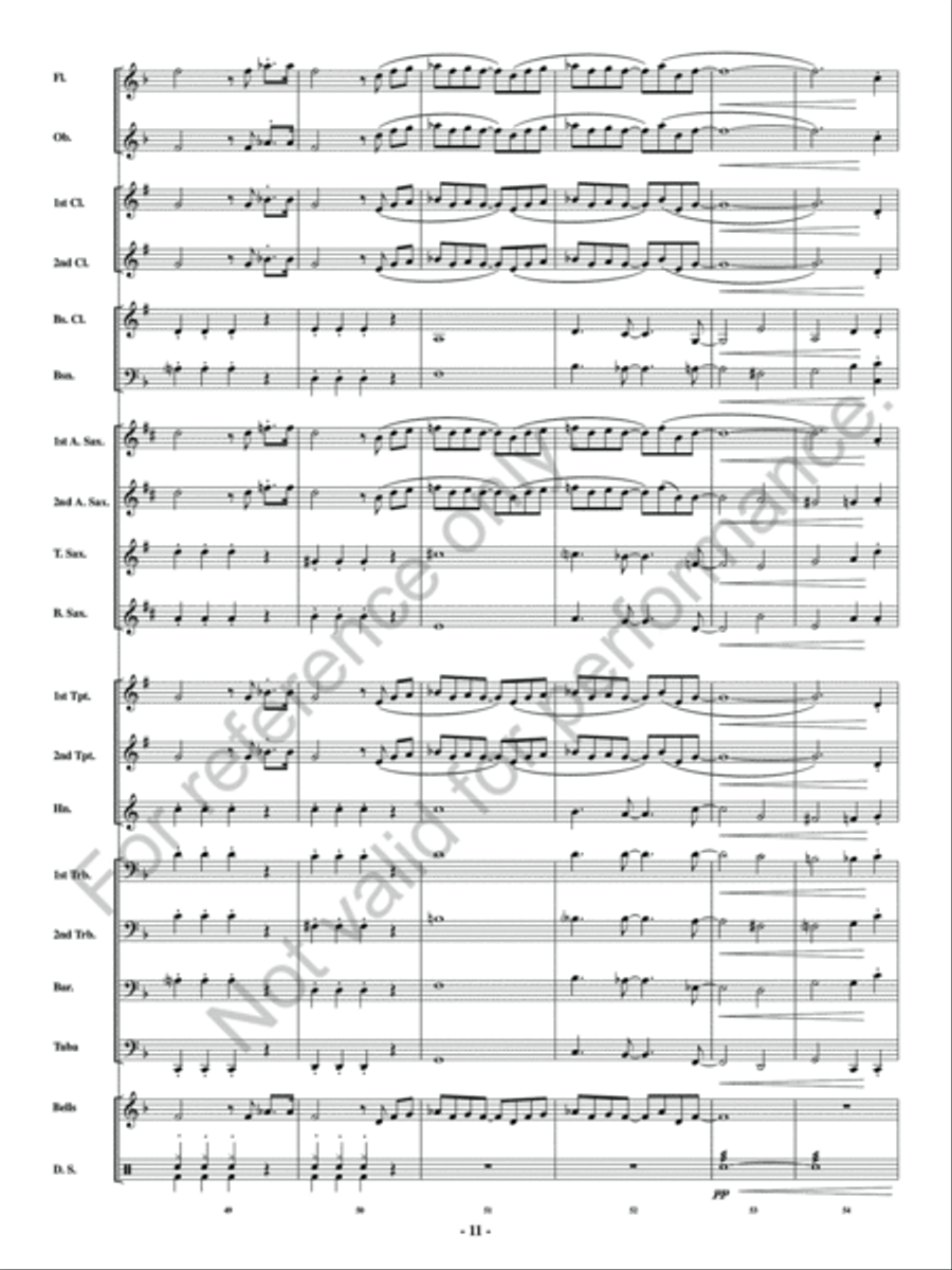 Blues March Concert Band scores gallery preview page 12