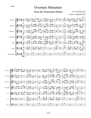 Overture Miniature, from The Nutcracker Ballet, String Orchestra, intermediate, score and parts