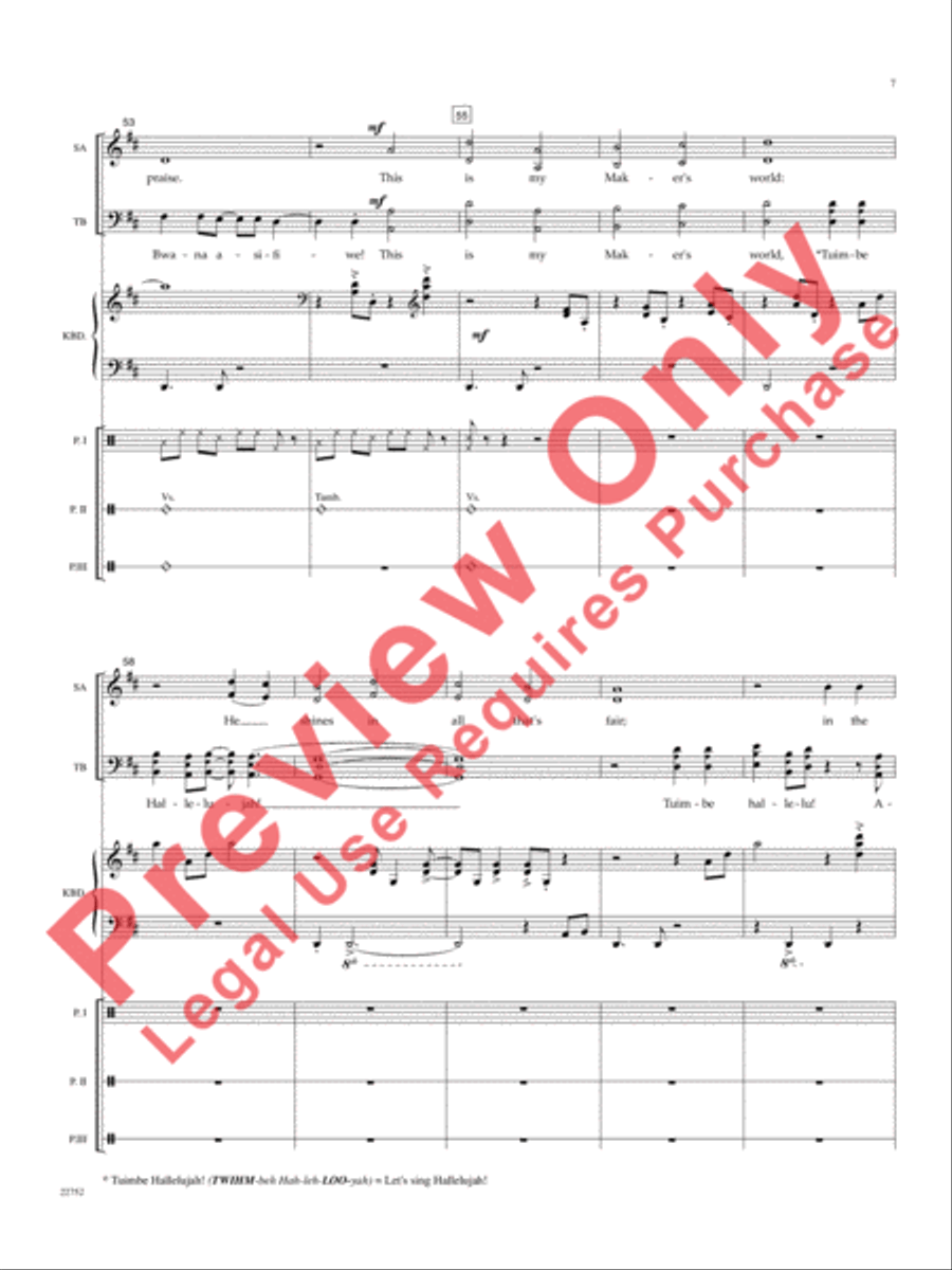 My Maker's World My Maker's World Choir scores gallery preview page 8