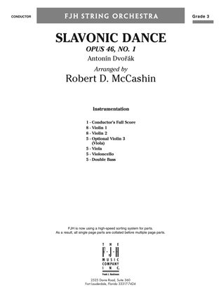 Slavonic Dance, Opus 46, No. 1: Score