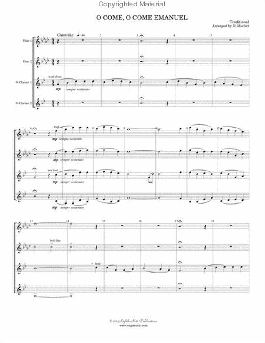 O Come, O Come Emmanuel O Come, O Come Emmanuel Woodwind Quartet scores gallery preview page 2