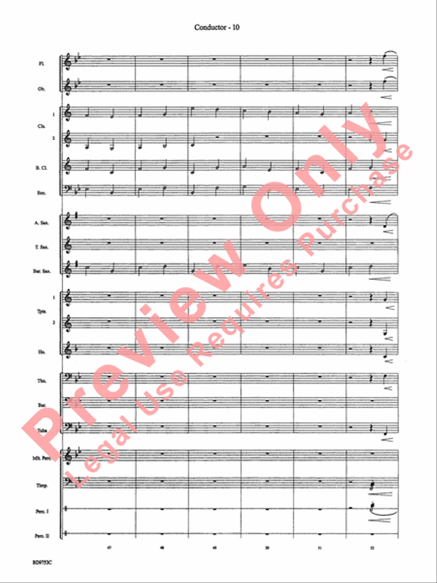 Pachelbel Canon Concert Band scores gallery preview page 13