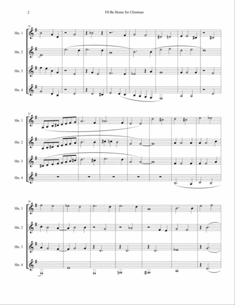 I'll Be Home For Christmas Brass Ensemble scores gallery preview page 3