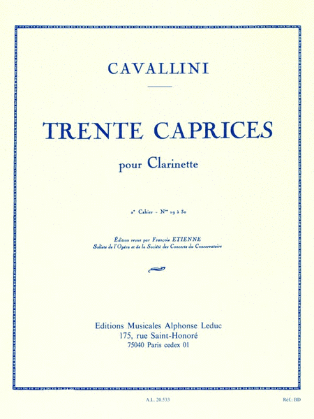 30 Caprices, For Clarinet (2)