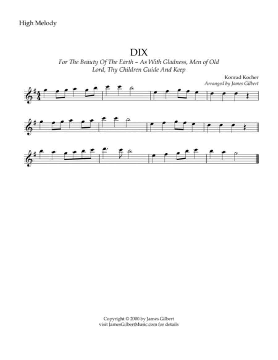 DIX (For The Beauty Of The Earth) Small Ensemble scores gallery preview page 4