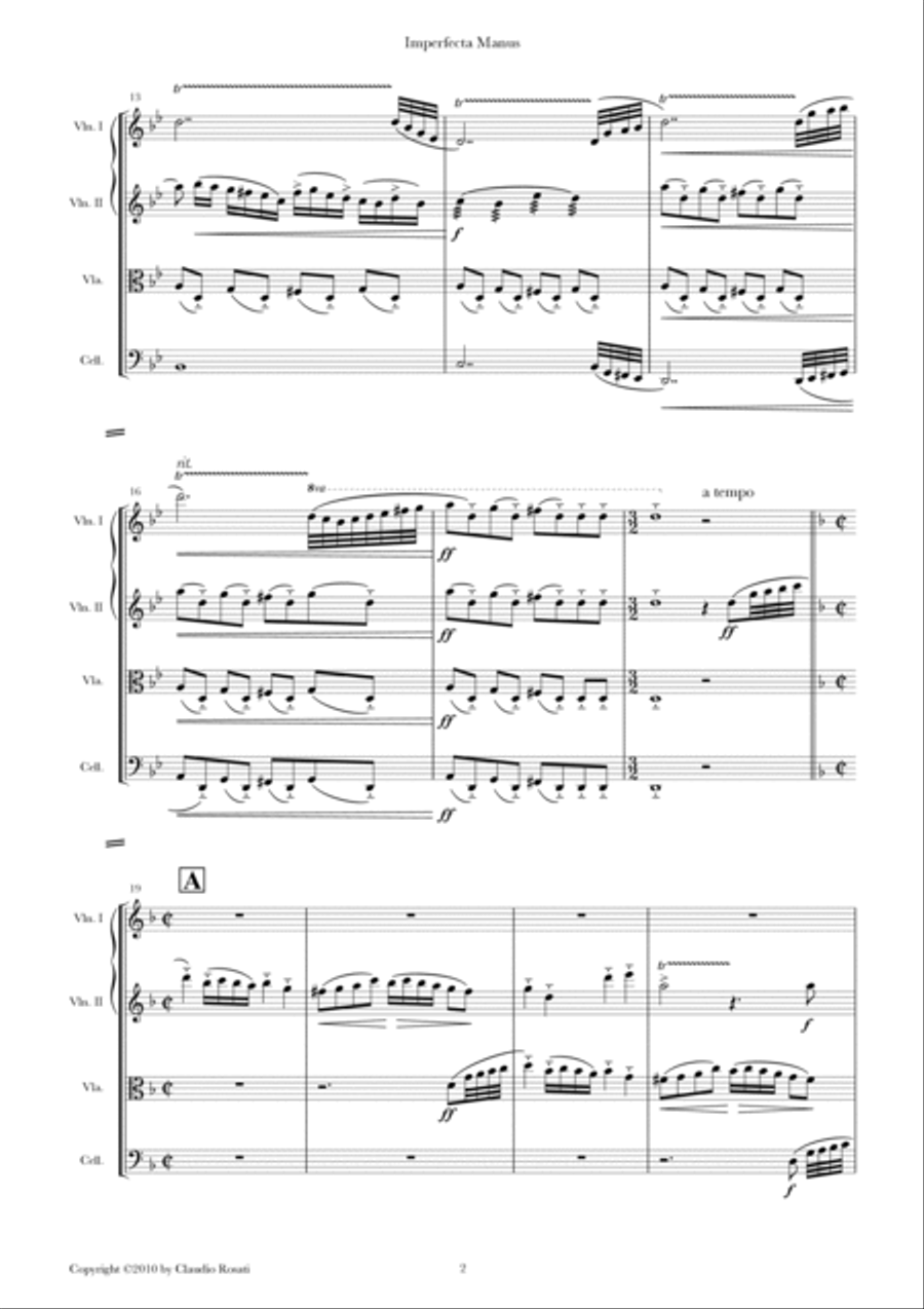 Imperfecta Manus String Quartet scores gallery preview page 3