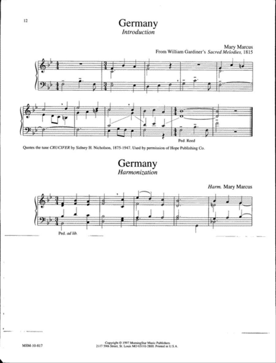 Ten Hymn Enhancements Organ scores gallery preview page 7