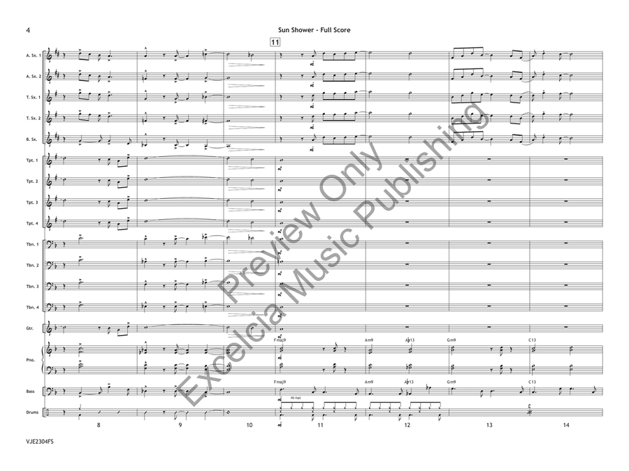 Sun Shower (Score) Sun Shower (Score) Jazz Ensemble scores gallery preview page 5