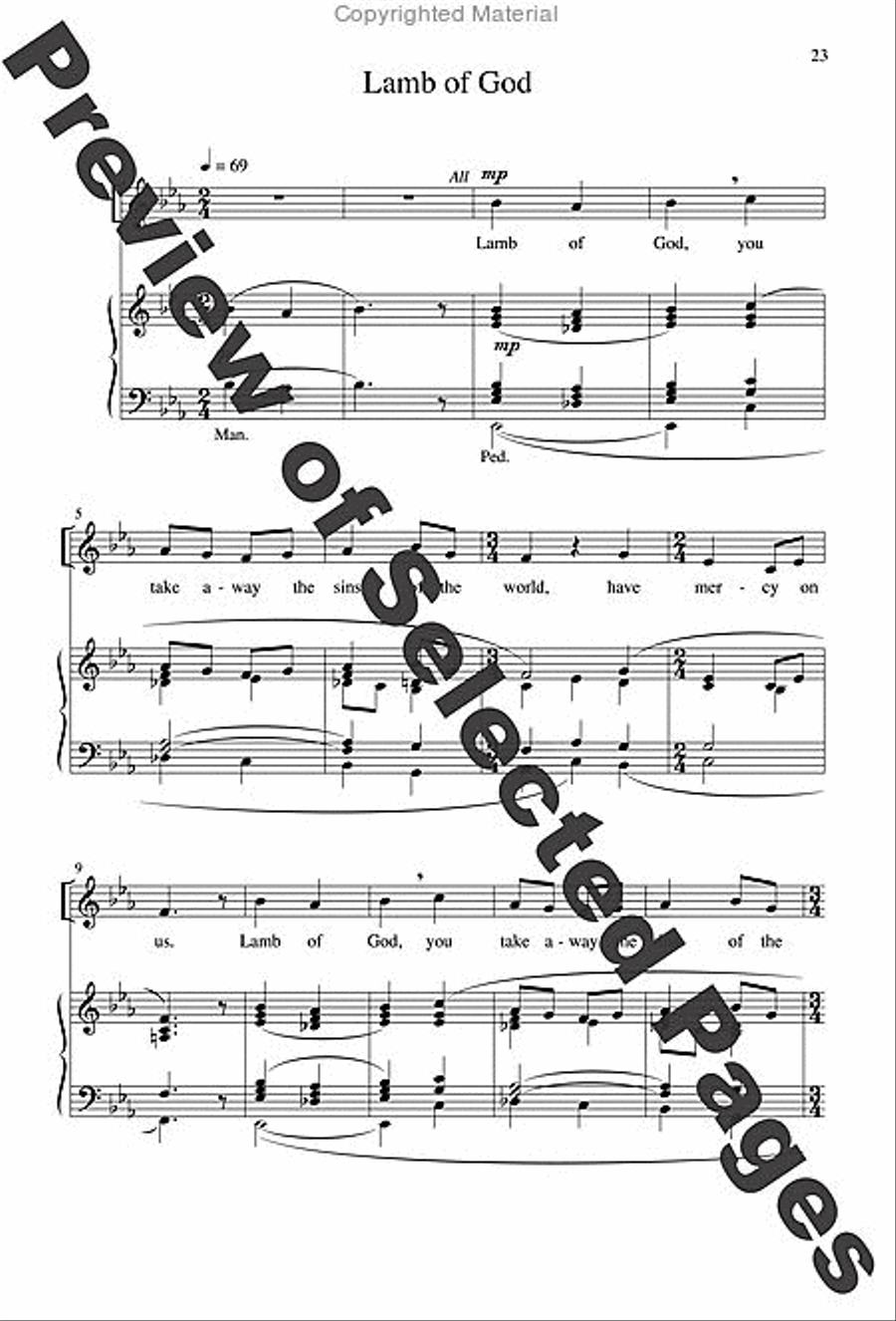 A Community Mass - Choral / Accompaniment edition A Community Mass - Choral / Accompaniment edition 4-Part scores gallery preview page 15
