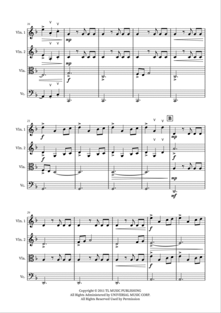 Game Of Thrones String Quartet scores gallery preview page 2
