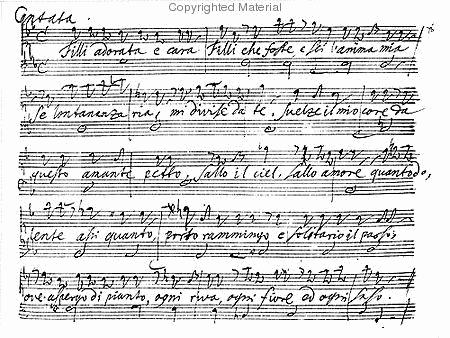 Cantatas for solo voice and continuo bass. Volume I. c. 1706 - c.1709