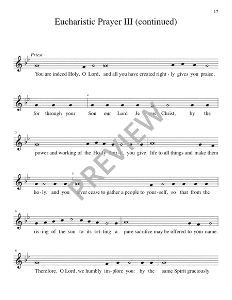 Eucharistic Prayer III with Additional Prefaces for 