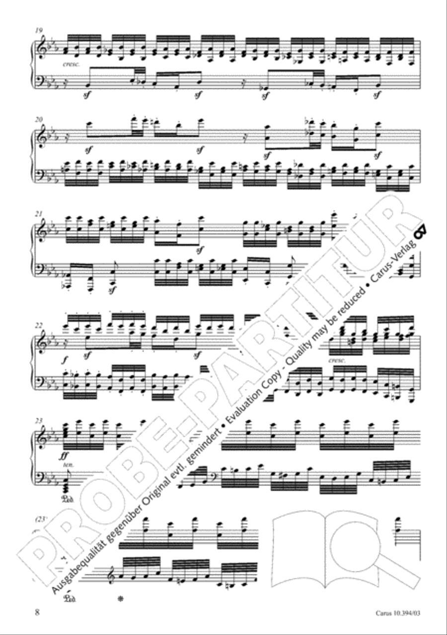 Fantasia for piano, choir and orchestra SSATB scores gallery preview page 9