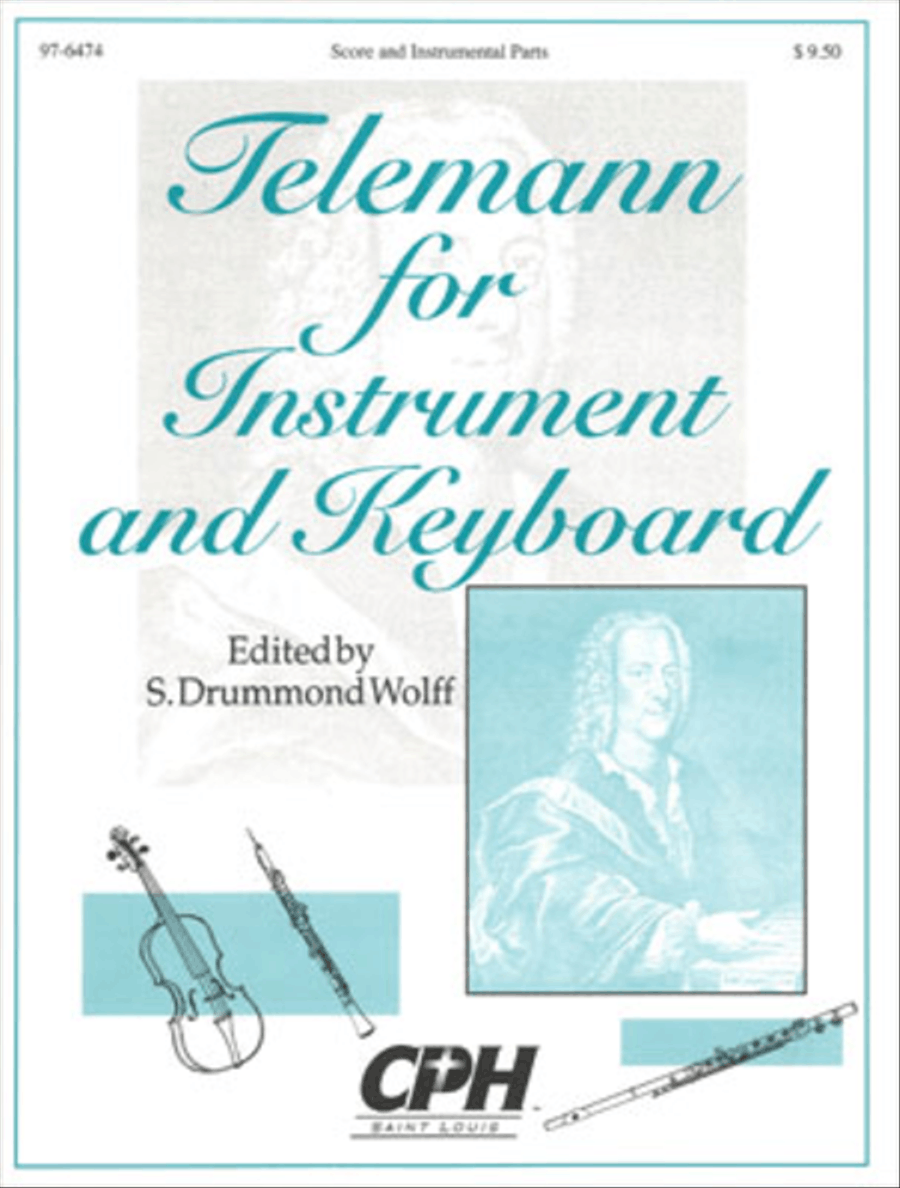 Telemann for Instrument and Keyboard Harpsichord scores gallery preview page 1