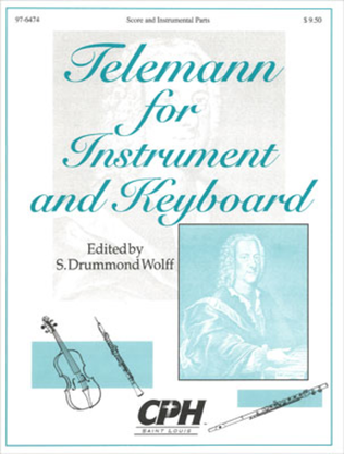 Book cover for Telemann for Instrument and Keyboard