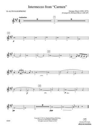 Intermezzo from Carmen: E-flat Alto Saxophone