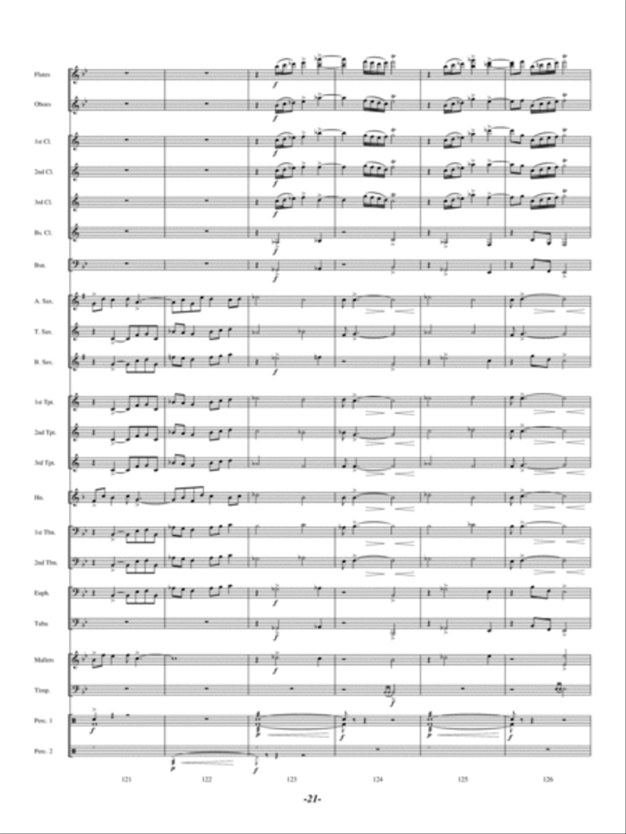 North Bay Vistas Concert Band scores gallery preview page 20