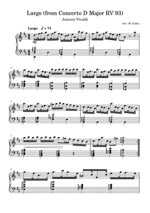 Largo (from Concerto D Major RV 93)