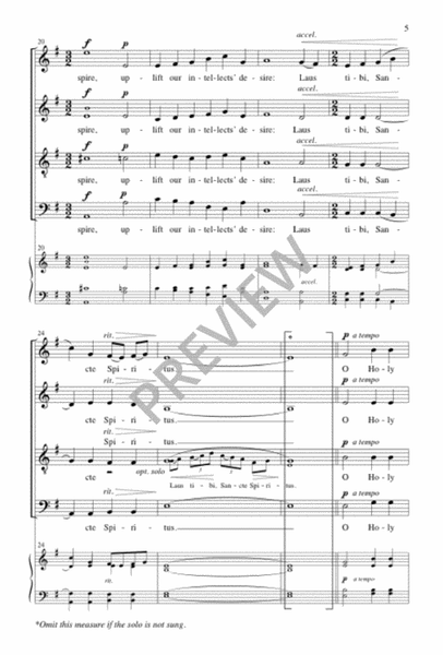 O Holy Spirit, Flowing Light - SATB edition image number null