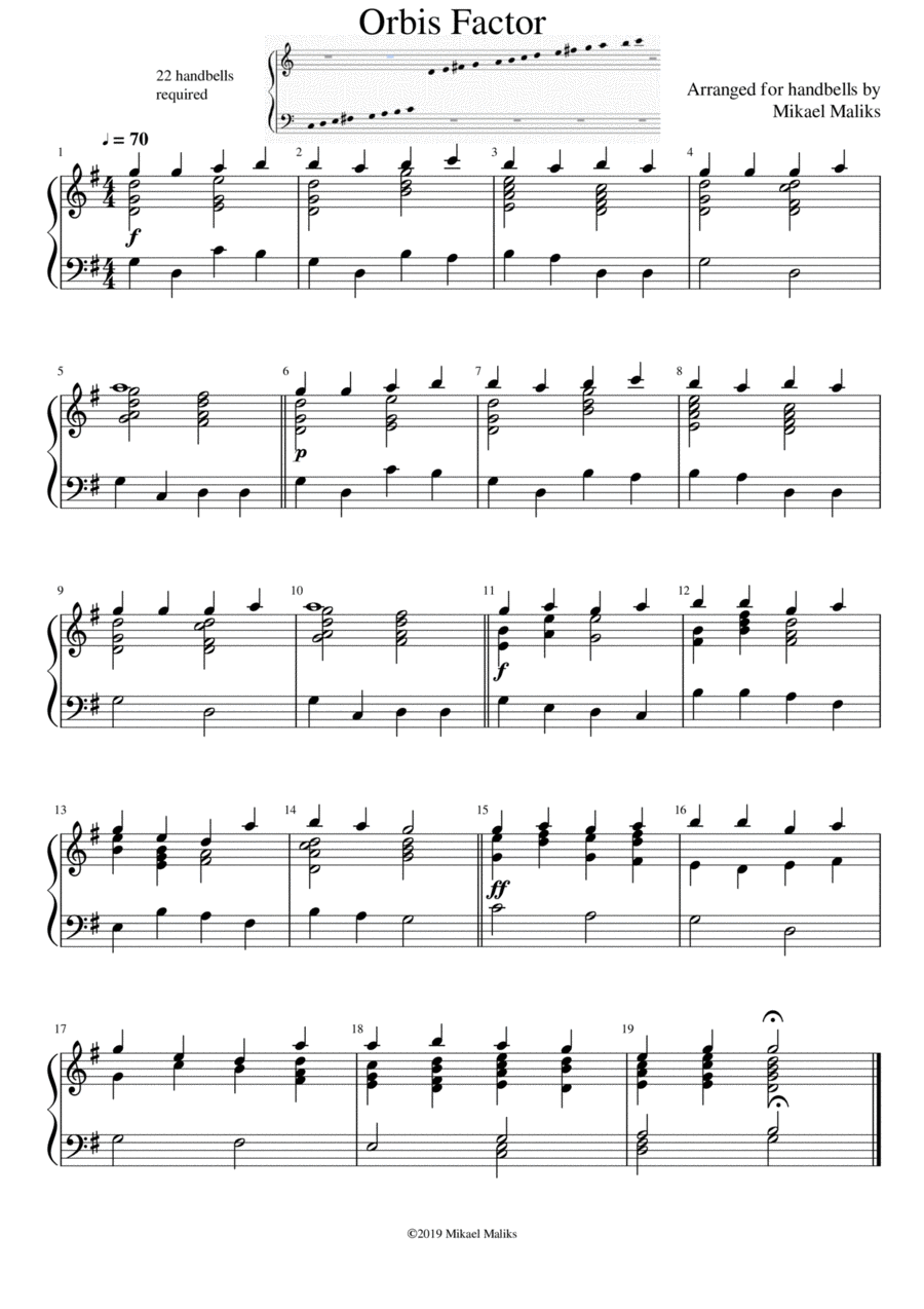 Three Gregorian Chants and a Fugue - 1. Orbis Factor Small Ensemble - Digital Sheet Music