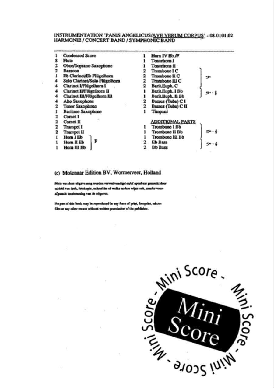 Ave Verum Corpus / Panis Angelicus 4-Part scores gallery preview page 10