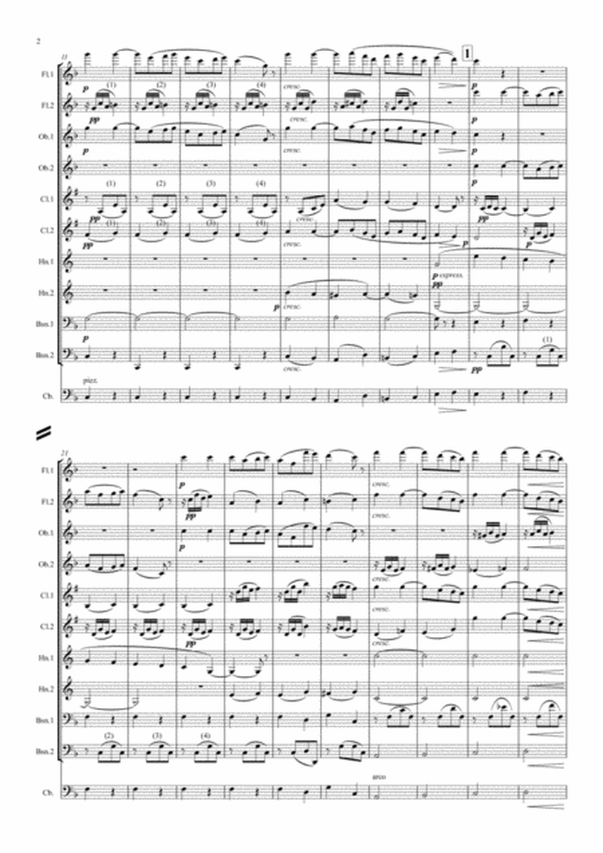 Fauré: Dolly Suite Op.56 No.1 Berceuse (transposed version) - symphonic wind image number null