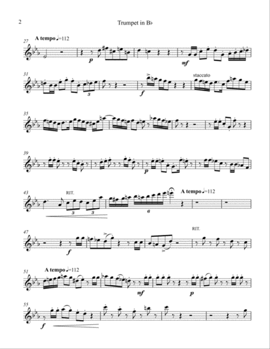 Trumpet Tune for John Trumpet Tune for John Trumpet Solo scores gallery preview page 2
