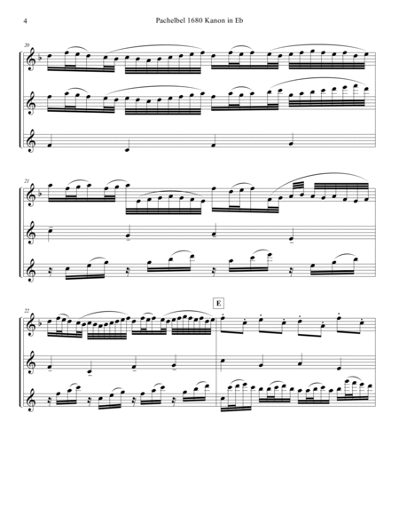 Pachelbel Canon in Eb Sax Trio