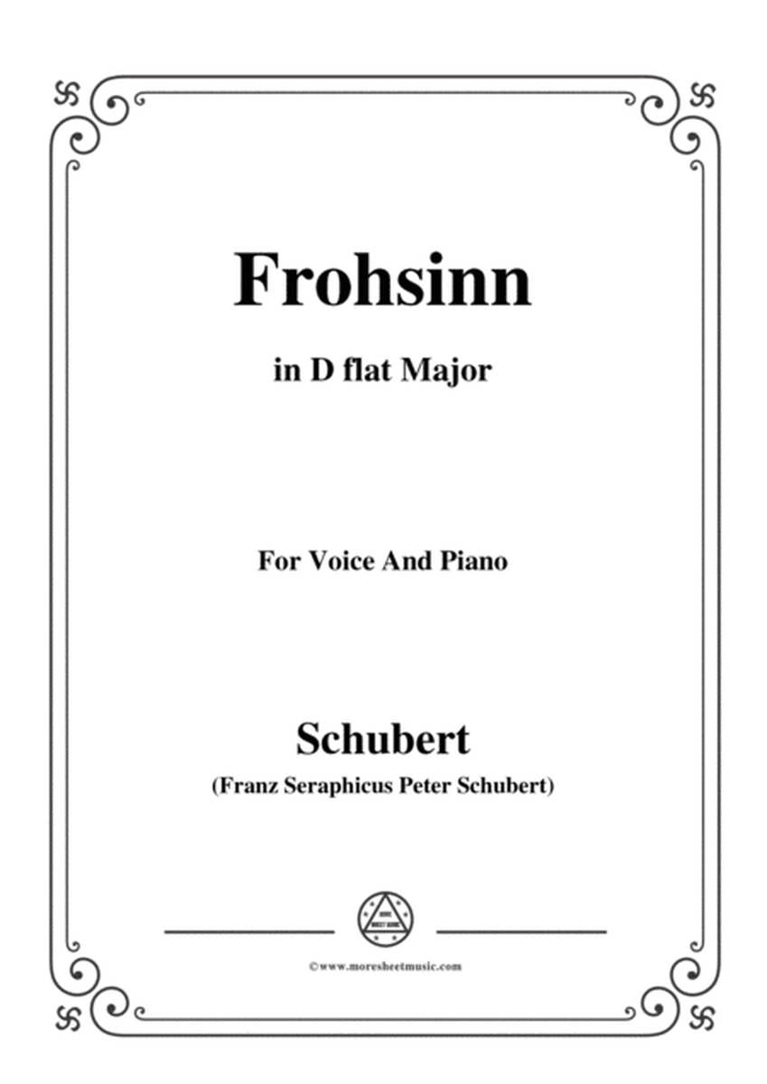 Schubert-Frohsinn(Cheerfulness),D.520,in D flat Major,for Voice&Piano image number null