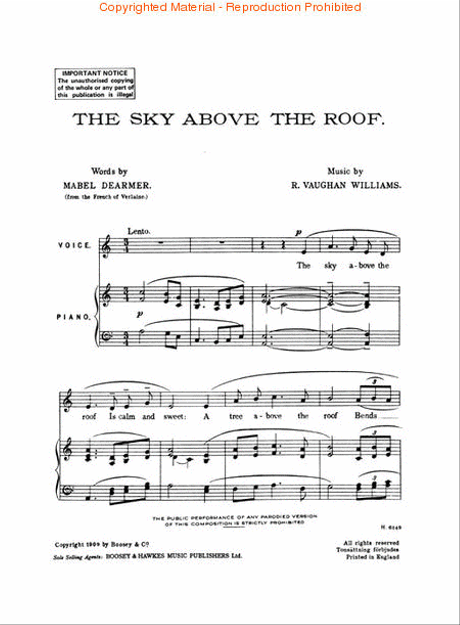 The Sky Above the Roof Medium Voice scores gallery preview page 2
