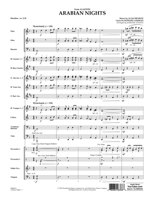 Arabian Nights (from Disney's Aladdin) (arr. Johnnie Vinson) - Conductor Score (Full Score)