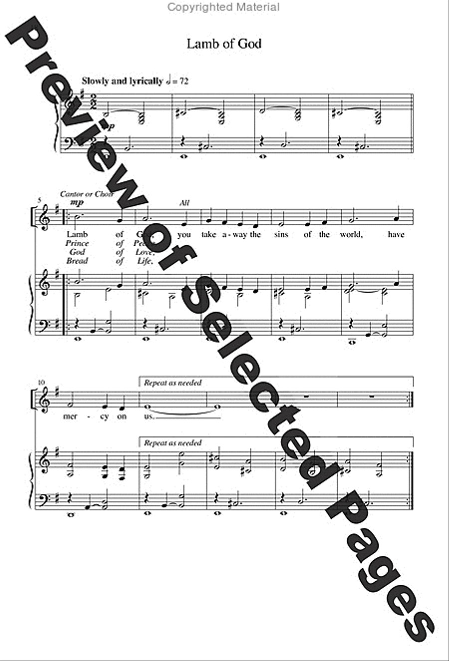 Missa Pacem - Choral / Accompaniment edition 4-Part scores gallery preview page 12