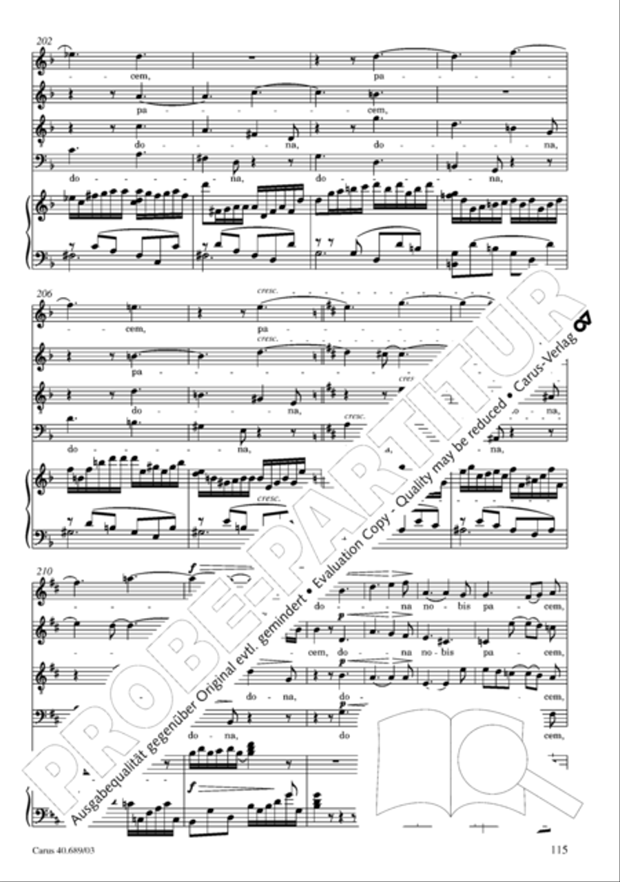 Missa solemnis Missa solemnis 4-Part scores gallery preview page 116