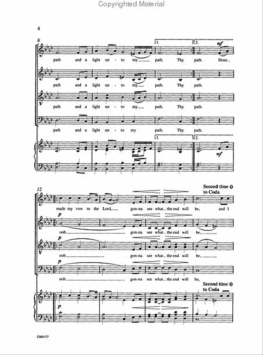 Thy Word Is A Lamp 4-Part scores gallery preview page 3
