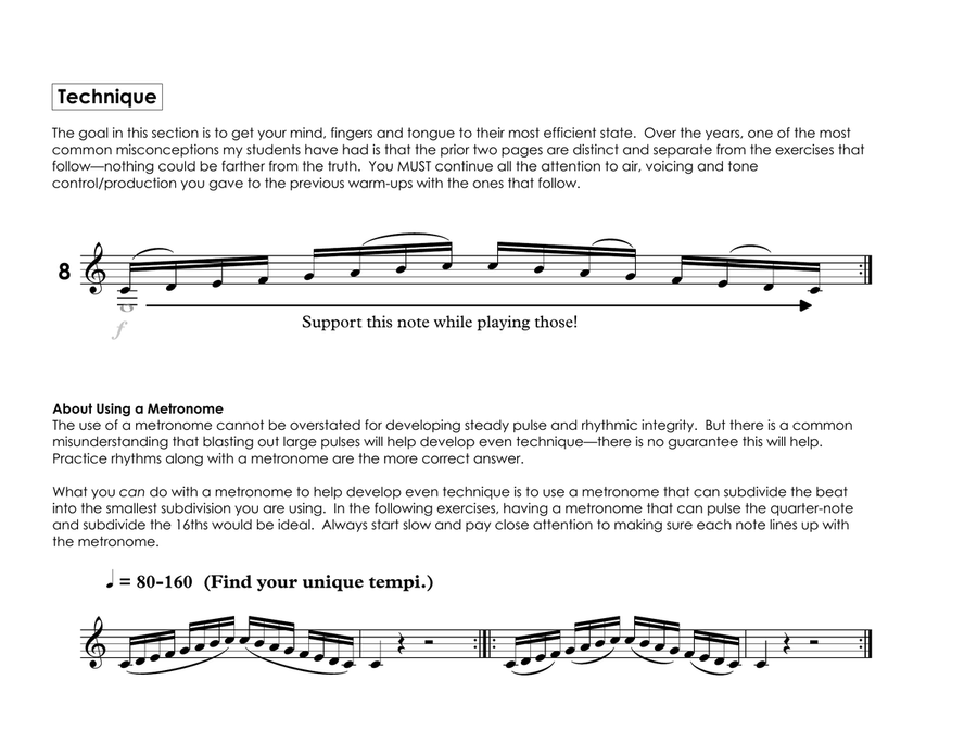 Clarinet Daily C Major Warm-up