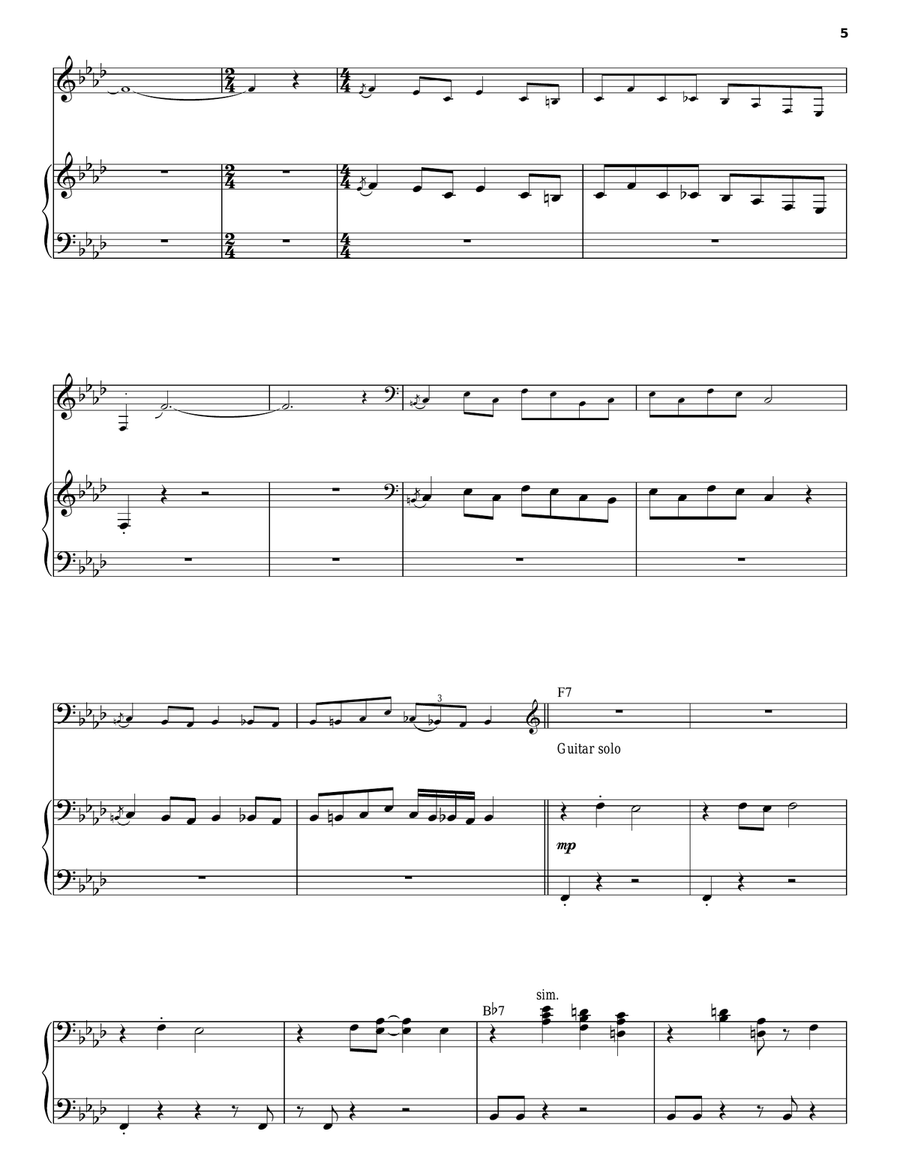 Lazy Organ Accompaniment scores gallery preview page 5