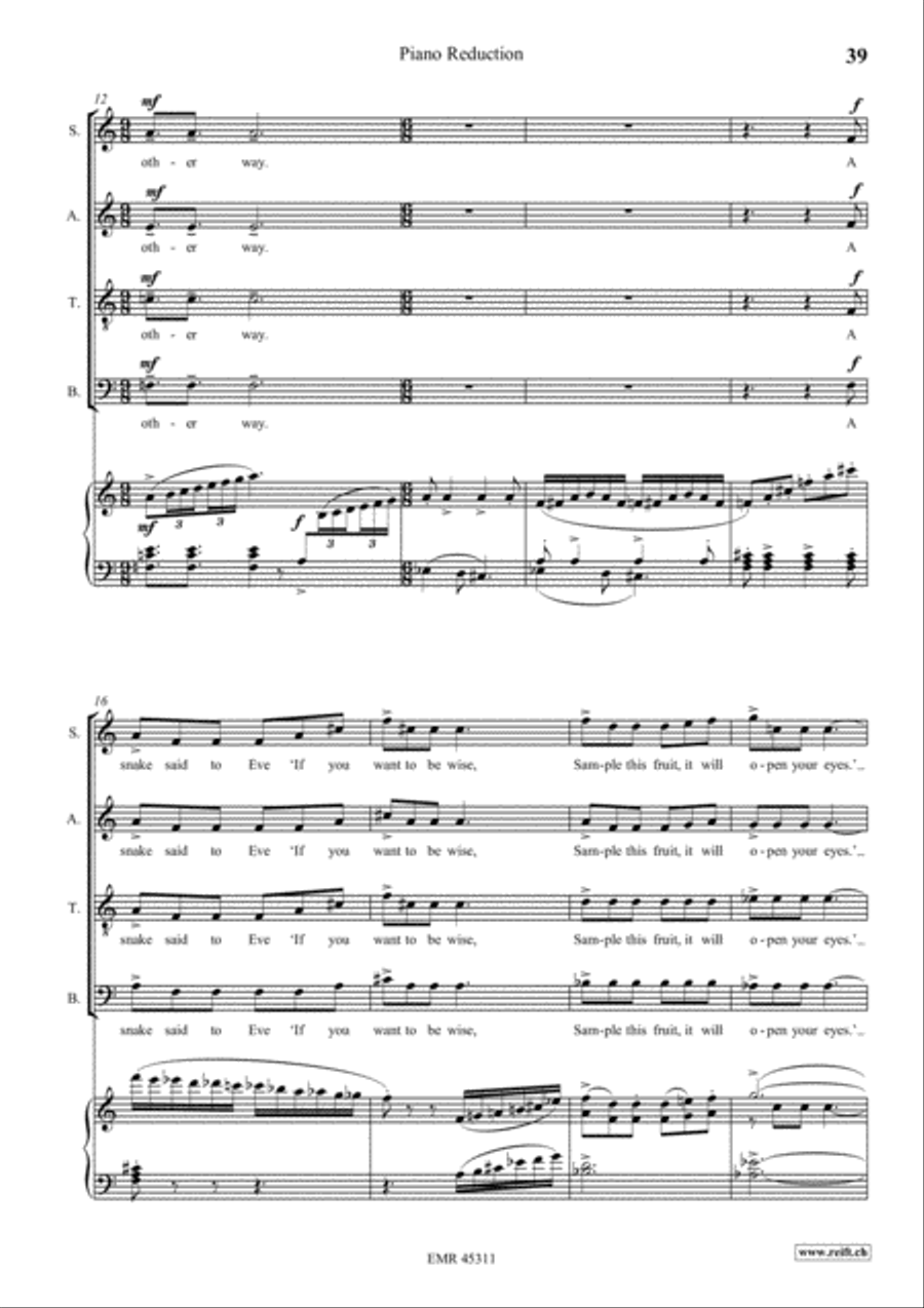 The Song Of Man The Song Of Man 4-Part scores gallery preview page 12