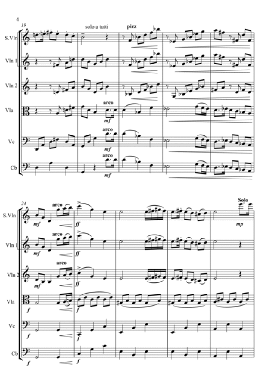 Minuet For Margaret, for Strings. (Standard Arrangement) Chamber Music scores gallery preview page 4
