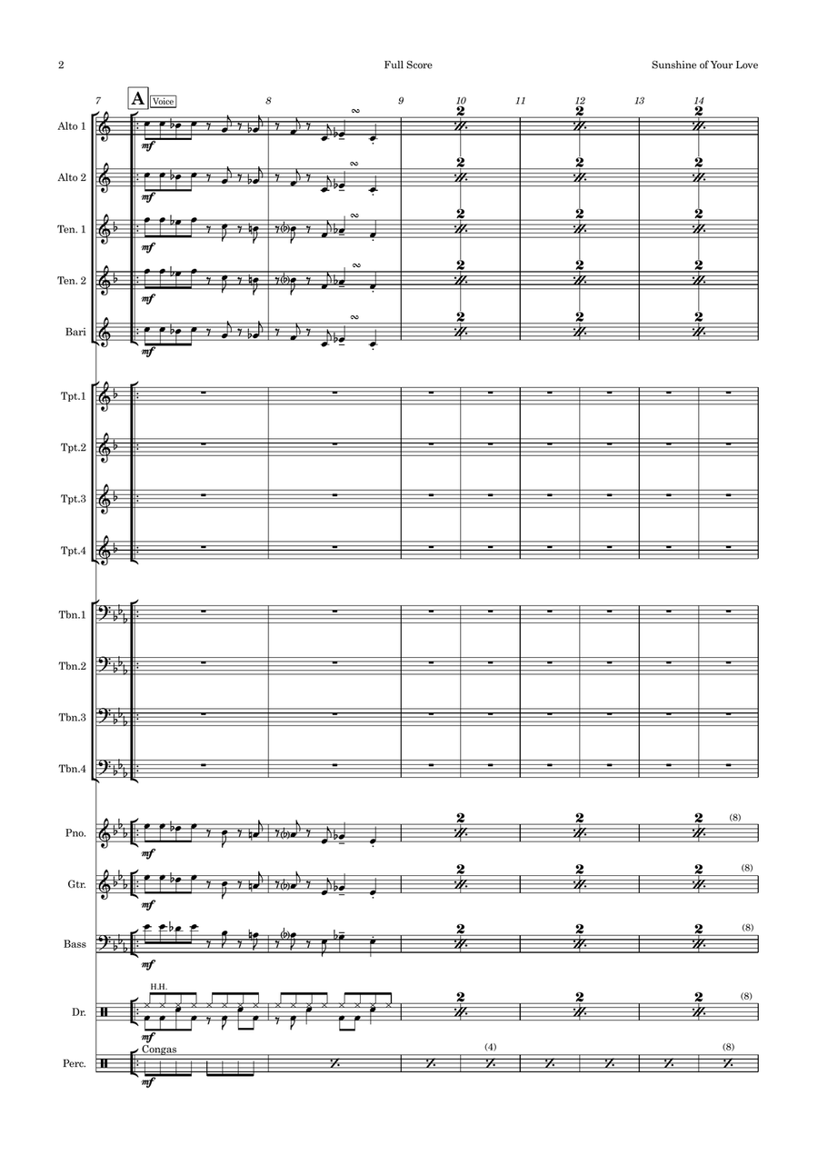 Sunshine Of Your Love Jazz Ensemble scores gallery preview page 2