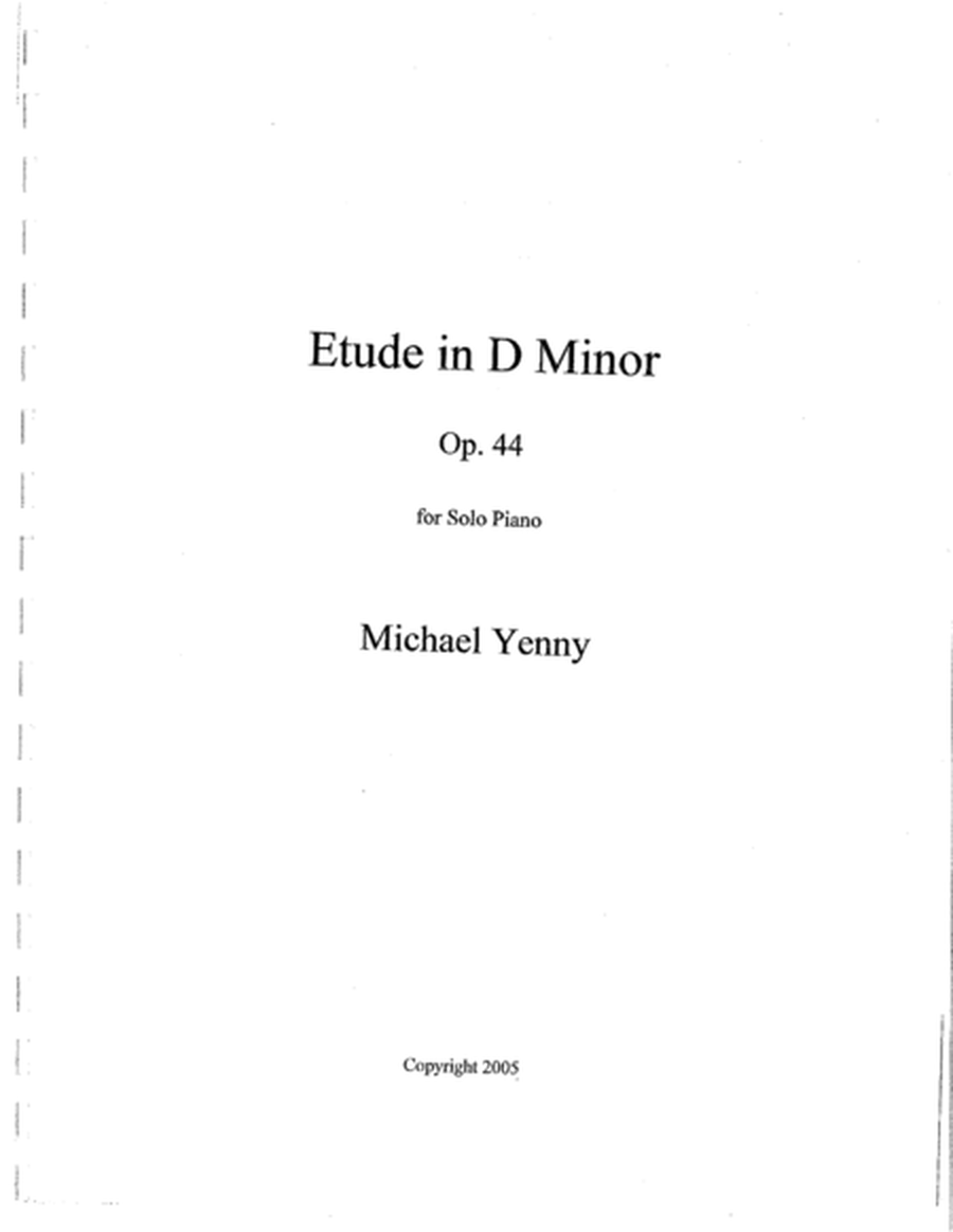 Etude in D minor, op. 44 image number null