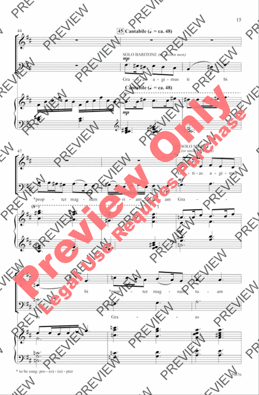 Missa Festiva 4-Part scores gallery preview page 18