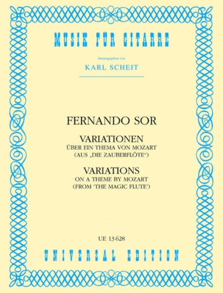 Variations, Mozart, Op. 9, Guitar
