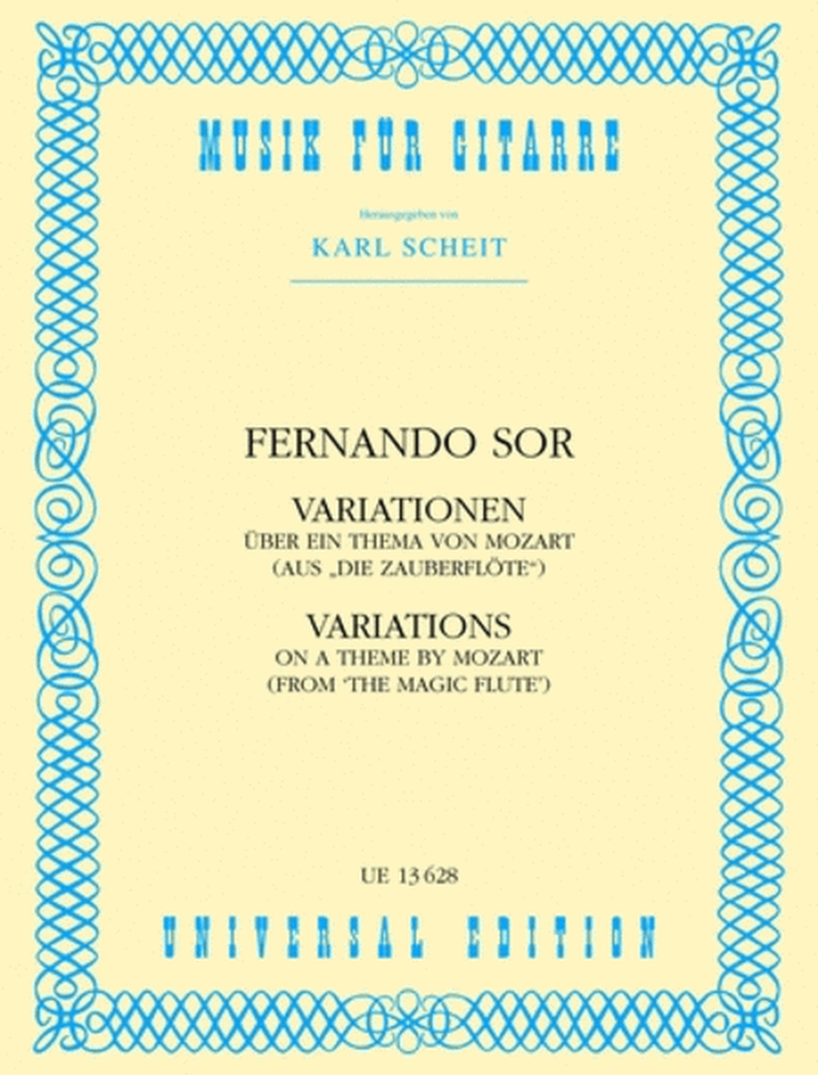 Variations, Mozart, Op. 9, Gtr