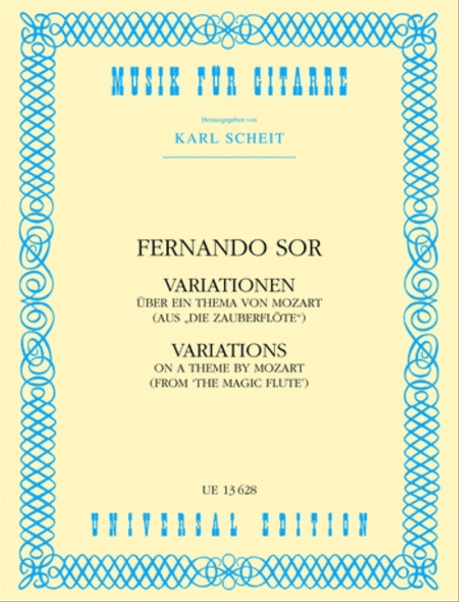 Variations, Mozart, Op. 9, Gtr Guitar scores gallery preview page 1