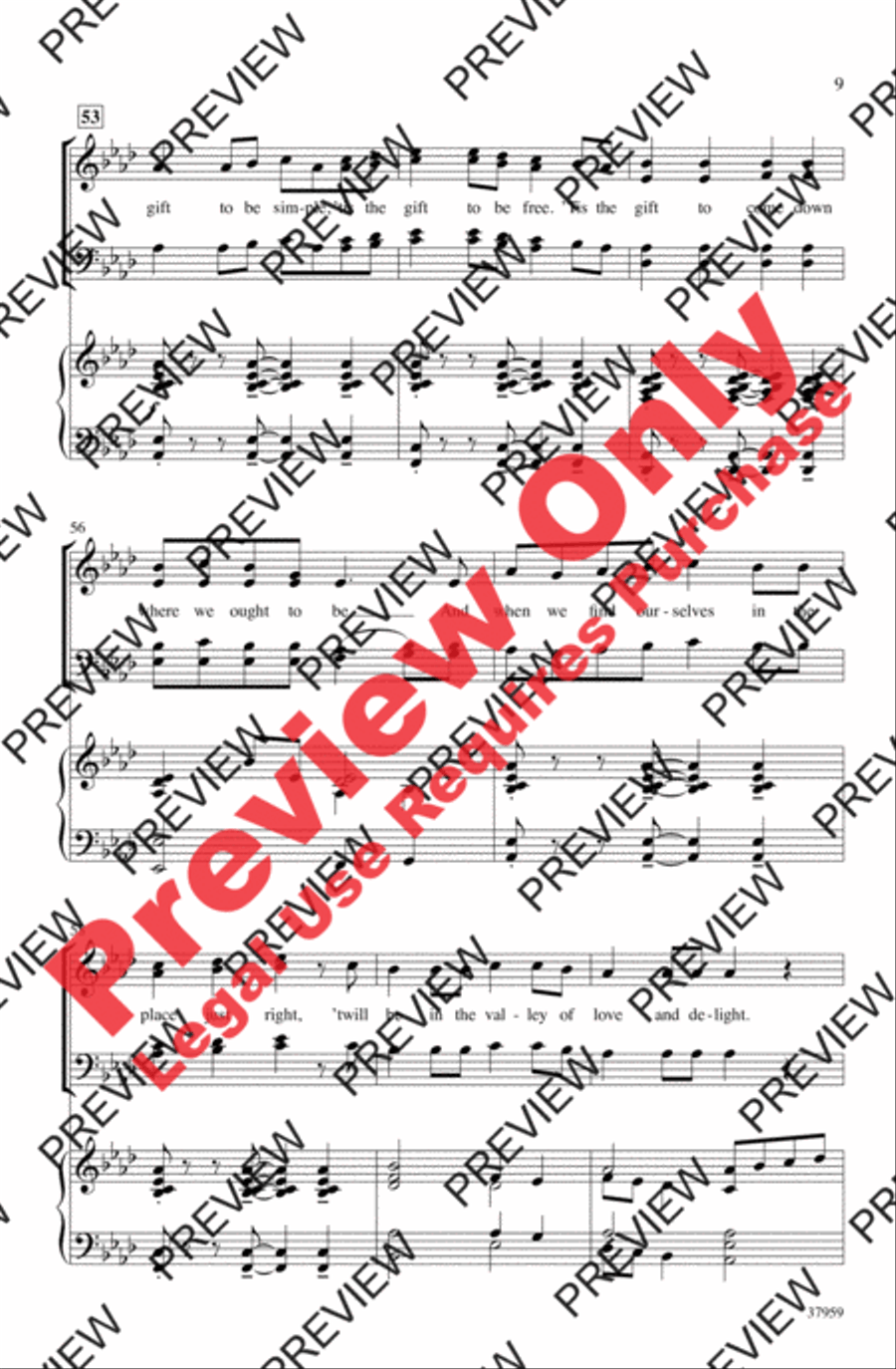 Simple Gifts Simple Gifts 4-Part scores gallery preview page 8