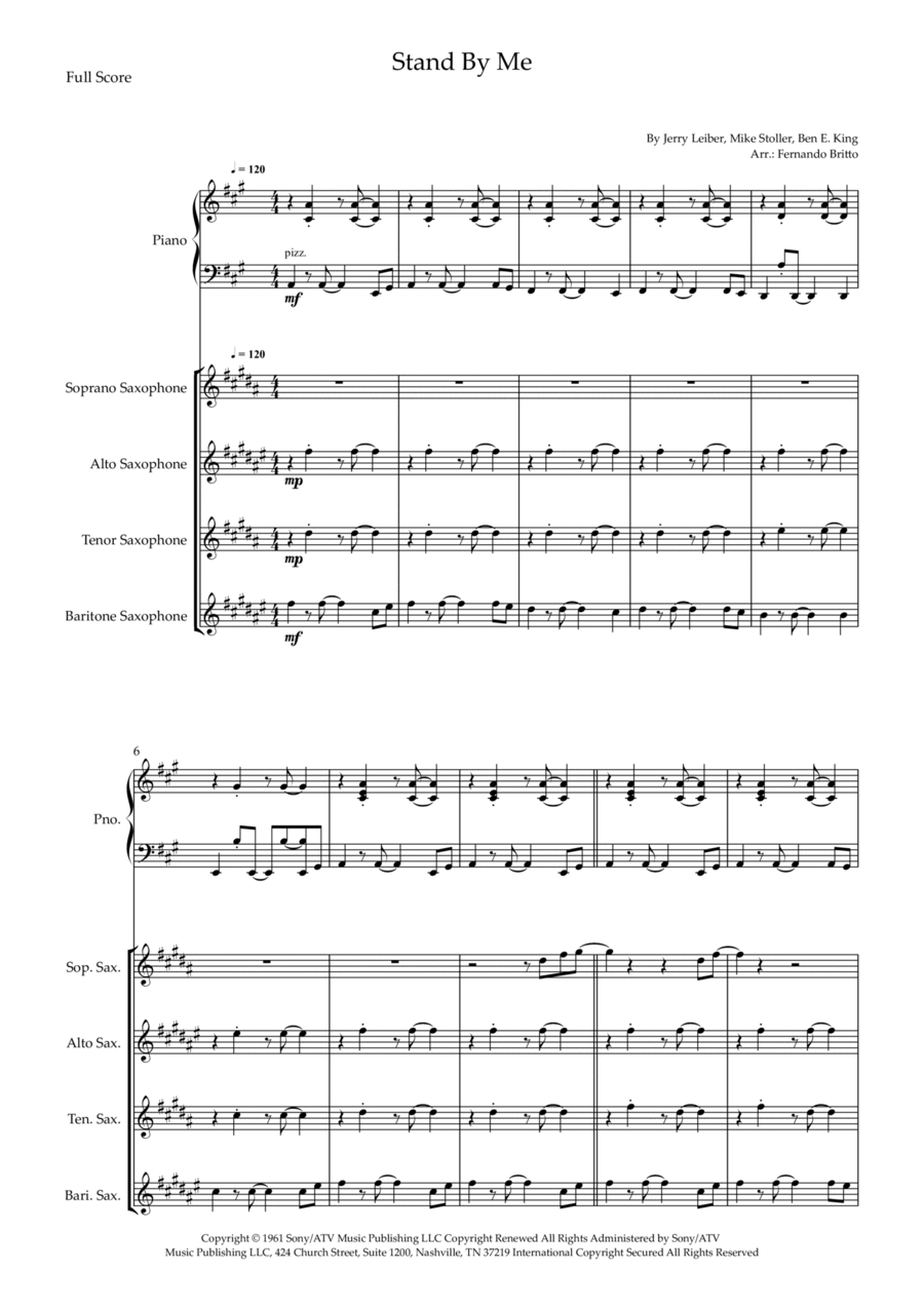 Stand By Me Small Ensemble scores gallery preview page 1