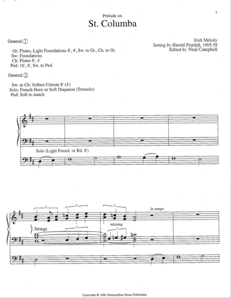 Prelude on St. Columba Organ scores gallery preview page 2