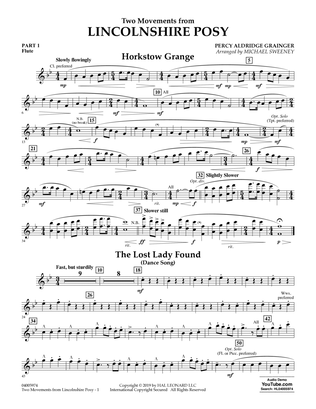 Book cover for Two Movements from Lincolnshire Posy (arr. Michael Sweeney) - Pt.1 - Flute